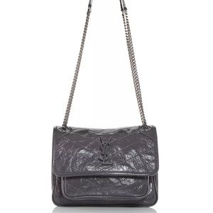 YSL NIKI BABY IN CRINKLED VINTAGE LEATHER